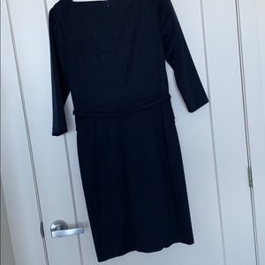 David Meister-3/4 sleeves stretch Navy dress-Sz 8